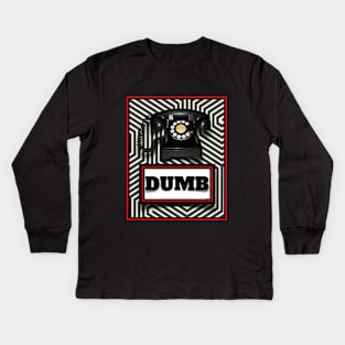 DUMB PHONE I LOVE YOU Kids Long Sleeve T-Shirt